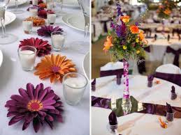 A dark pink and a dark desaturated violet are combined here with a soft red and a soft orange to create a vibrant and colorful palette that can be this palette is made up of very dark reds and a range of yellows and oranges. 20 Orange And Purple Wedding Ideas Purple Wedding Tables Purple Wedding Cakes Orange Wedding Flowers