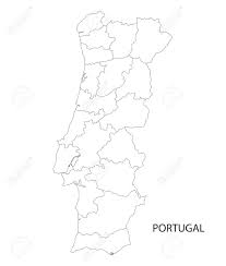 With space for your text and your background. Portugal Map Outline Of Districts On Separate Layers Royalty Free Cliparts Vectors And Stock Illustration Image 46075747