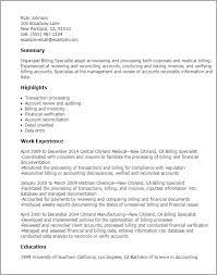 Here's how to write a great one. Billing And Collections Specialist Resume Example Mpr