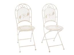 2x Gartenstuhl Je 9kg Eisen Garten Stuhl Klappstuhl Antik Stil Creme Weiss Gartenstuhle Stuhle Klappstuhl