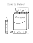 This is a fun project for toddler, preschool, pre k, kindergarten, and grade 1 students. Box Of Crayons Coloring Page Back To School