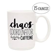 If you and your coworker have a funny inside joke, stencil it onto a mug using a permanent marker for the coworkers that are hitting a big milestone, like a work anniversary or birthday, gift them a have a coworker who loves tea or coffee? Cute Funny Coffee Mug For Women Chaos Coordinator Fueled By Caffeine Unique Fun Gifts For Her Mom Sister Teacher Coworkers Under 20 Handmade Coffee Cups Mugs With Quotes