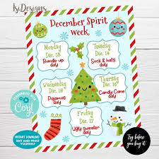 Join homeschoolers from all over the world, to have a blast. Christmas Spirit Week Planner Editable Week Schedule Winter Event Flyer Template For Pto Pta Instant Download By Isi Designs Catch My Party