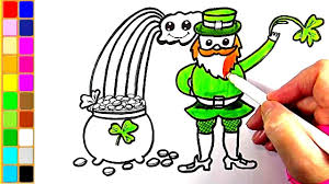 How To Draw A Leprechaun Easy For Kids St Patrick S Day Drawing And Co Coloring Books St Patricks Day Leprechaun