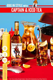 Bbq In Style W Captain Iced Tea Spiced Rum Drinks Rum Cocktail Recipes Rum Drinks Recipes
