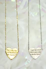 Now here you go again you say you want your freedom well. Heartbeats Necklace Thunder Only Happens When It S Raining Erica Weiner Garmentory
