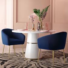 Modern style to your space ideal for home and office use. Arno Modern Navy Blue Dining Chair Eurway