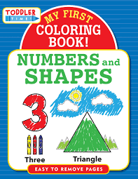 Simple free numbers coloring page to print and color : My First Coloring Book Numbers Shapes Toddler Time Peter Pauper Press 9781441331960 Amazon Com Books