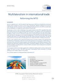 Rules of the gatt/wto system and its relationship to multilateral. Europarl Europa Eu