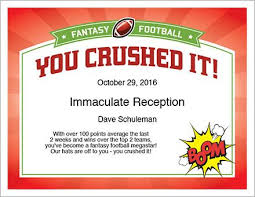 Fantasy Football Certificates Football Slogans Fantasy Football League Fantasy Football Game Fantasy Football