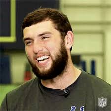 The first pick of the 2012 draft perhaps like anthony davis's unibrow, luck's neckbeard is a unique signifier, a. Andrew Luck Gifs Get The Best Gif On Giphy