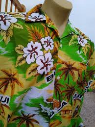 Check spelling or type a new query. Vintage Fiji Tourist Hawaiian Flower Print Button Dow Gem