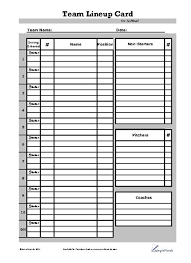 He wouldn't even call it an injury. Softball Lineup Card Download And Print Pdf Template File