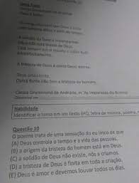 Maybe you would like to learn more about one of these? Deus Triste O Poema Trata De Uma Sensacao Do Eu Lirico De Que A Deus Controla O Tempo E A Vida Brainly Com Br
