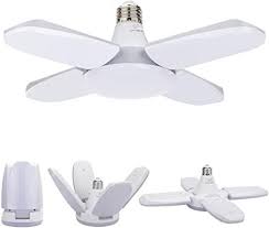 Exmate Led Garage Lights 60w E26 Deformable Led Ceiling Light With 4 Adjustable Panels For Garage Warehouse Wor Led Garage Lights Garage Lighting Led Ceiling