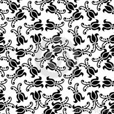 Simple Seamless Floral Pattern White Flowers On A Black Background Flowers Black Background Simple Flowers Seamless Patterns