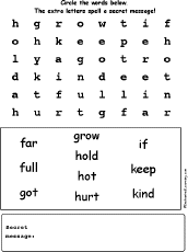 Each worksheet already has a data grid drawn out for kids to practice their deductive reasoning skills. Dolch Word Wordsearch Puzzles Enchantedlearning Com