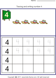 In this worksheet students need to practice the numbers writing in figures. Writing Number 4 Worksheets