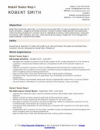 retail sales rep resume samples