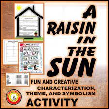 A Raisin In The Sun One Pager For Illustration Of Theme Characterization And Symbolism Students High School English Activities Resource Classroom Activities