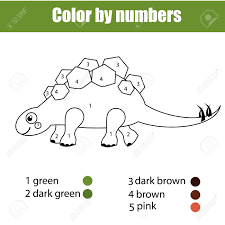 The coloring page is printable and can be used in the classroom or at home. Coloring Page With Dinosaur Stegosaurus Royalty Free Cliparts Vectors And Stock Illustration Image 76672062