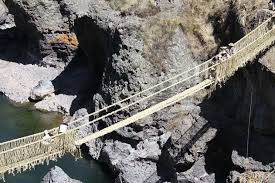 This Incan Suspension Bridge Made Of Grass Is Rebuilt By Hand Every Single Year