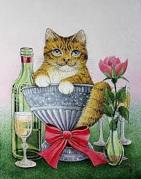 Pat Scott Prize Winner Art Art Prints Cat Art