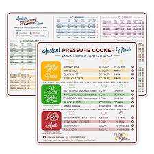 Electric Pressure Cooker Cook Times Quick Reference Guide Compatible With Instant Pot And Instantpot Magnetic Cheat Sheet Magnet Set Decal