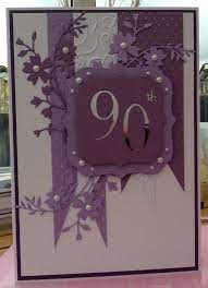 90th birthday card traditional roses. 90th Birthday Card Used Memory Box Dies 90th Birthday Cards 80th Birthday Cards Birthday Cards For Women