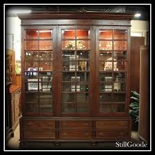 Heritage Bookcase Stillgoode Consignments Beveled Glass Doors Bookcase Adjustable Shelving