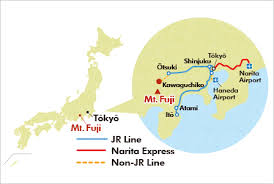 Japanese wood block map showing mt fuji 1830s depliage 地図. Mt Fuji Featured Destinations Jr East