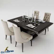 Dining room table, table and chairs, rug, living room, kitchen, dining room no people, couch. Dining Table Set 3d Model In Dining Room 3dexport