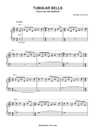 This is the free blinding lights sheet music first page. Tubular Bells Sheet Music Mike Oldfield Sheetmusic Free Com