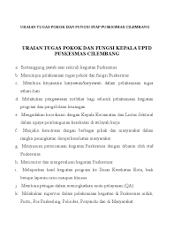 Uraian tugas kasir rawat jalan rumah sakit. Doc Uraian Tugas Pokok Dan Fungsi Stap Puskesmas Cilembang Puskes Hanura Academia Edu