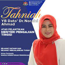 Kementerian pengajian tinggi, putrajaya, wilayah persekutuan, malaysia. Kementerian Pengajian Tinggi Tahniah Yb Dato Dr Noraini Binti Ahmad Atas Pelantikan Sebagai Menteri Pengajian Tinggi Ikhlas Daripada Warga Kementerian Pendidikan Dato Dr Noraini Ahmad Facebook