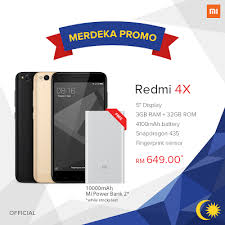 4100 mah • resolusi kamera: Xiaomi Redmi 4x Malaysia Price Rm649 Free Mi Powerbank Gen 2 10 000mah Shipping Harga Runtuh Durian Runtuh