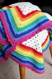 I Wanted To Call This Easy Granny And Her Rainbow Edge But I Thought It Sounded A Bit Saucy It Crochet Blanket Patterns Crochet Blanket Crochet Blanket Edging