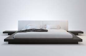 Platform Bed Frame With Side Tables Attached Modern Platform Bed Modern Bed Japanese Platform Bed