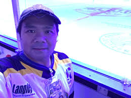 It's ugly sweater night at the ECHL Adirondack thunder game so we are in  our ny rangers and ny jets jerseys. lol.