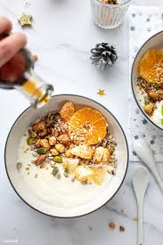 Download Premium Image Of Citrus Yogurt With Caramelized Nuts Menu 2049766 In 2020 Breakfast Bowls Recipe Healthy Yogurt Eating Oranges