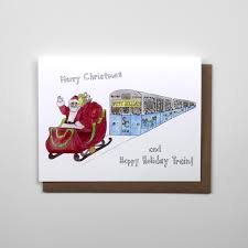 Chicago CTA Holiday Train Christmas Card - Wolfbait & B-Girls