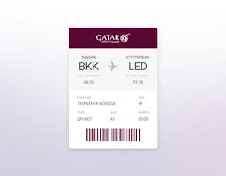 Qatar Airways Boarding Pass Concept Qatar Airways Qatar Challenges