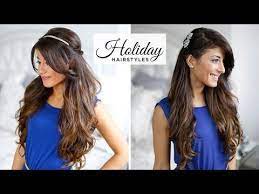 3 Holiday Hairstyles Youtube Easy Party Hairstyles Hair Styles Party Hairstyles For Long Hair