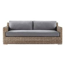 Canape 2 Places En Rotin Kubu Anthracite Ikea Garden Furniture Furniture Rattan Sofa