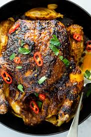 Learn how to cut a whole chicken into 8 pieces for cooking in this instructional video. Indian Spiced Roast Chicken Simply Delicious
