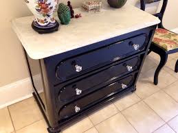 Diy Dresser Makeover Shiny Black Paint With Carrera Marble Top White Painted Dressers Diy Dresser Diy Dresser Makeover