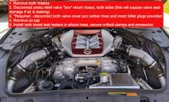 GT-R R35 Twin Turbo '09-'18 - Billet Aluminum Boost Leak Tester - 3" Intakes