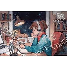 The Girl From The Lofi Hip Hop Radio Beats To Study Relax To Stream Is Basically Synonymous With Relaxing W Art Watercolor Artist Watercolor Art Paintings