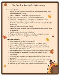 Many were content with the life they lived and items they had, while others were attempting to construct boats to. 9 Best Printable Thanksgiving Trivia Printablee Com