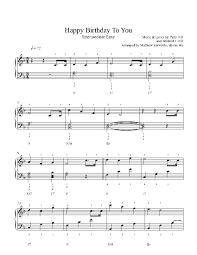 This is the intermediate version for piano in the key of c major. Happy Birthday To You By Mildred J Hill Piano Sheet Music Intermediate Level